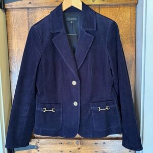 Talbots Women's Navy Corduroy Blazer Size 10